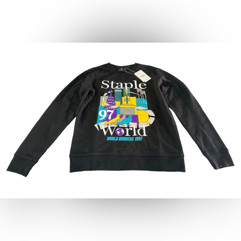 Staple Men Pigeon NYC World Runners 1997 Marathon Sweatshirt Size Medium NWT $68